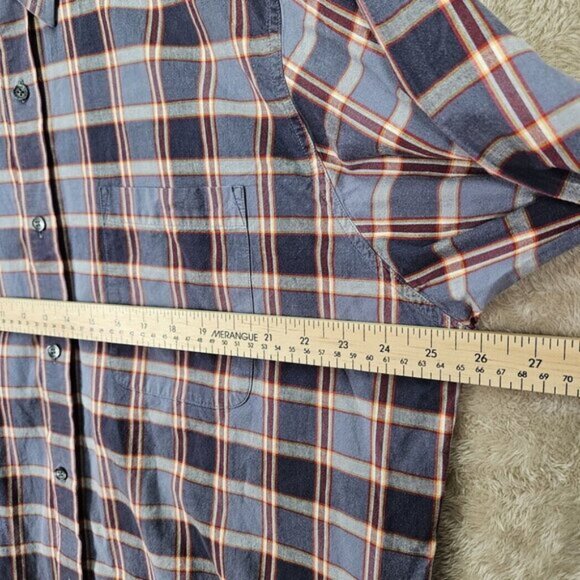 Timberland Button-Down Plaid Shirt Mens Sz XXL 2XL Multicolor Pocket Long Sleeve - Picture 3 of 10